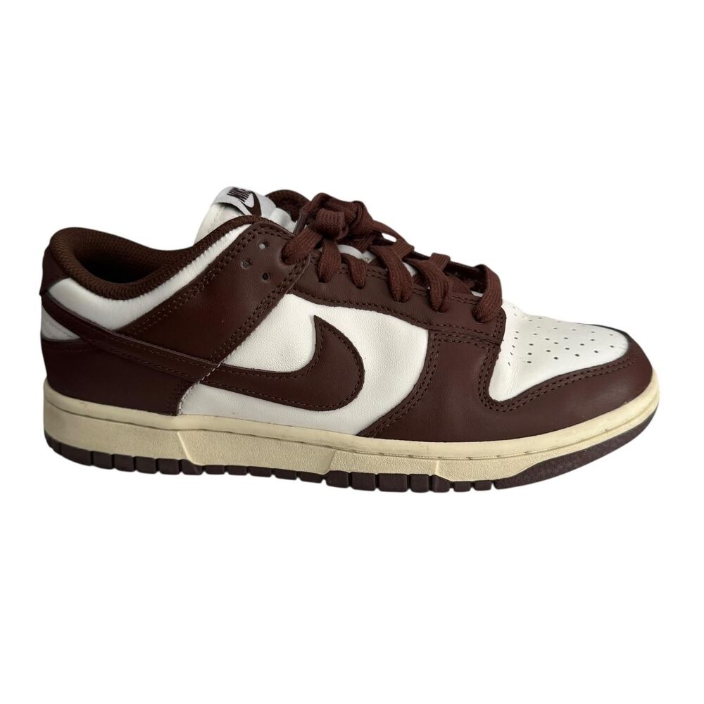 Nike Dunk Low Cacao Wow Sail Brown White Leather Sneakers DD1503-124 Wmns Sz 8.5